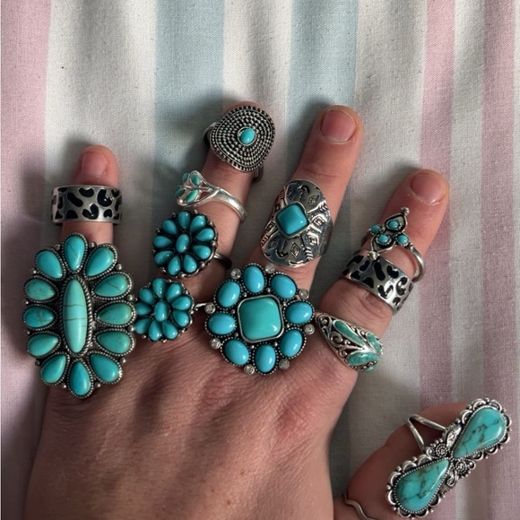 Turquoise ring lot - Picture 3 of 4